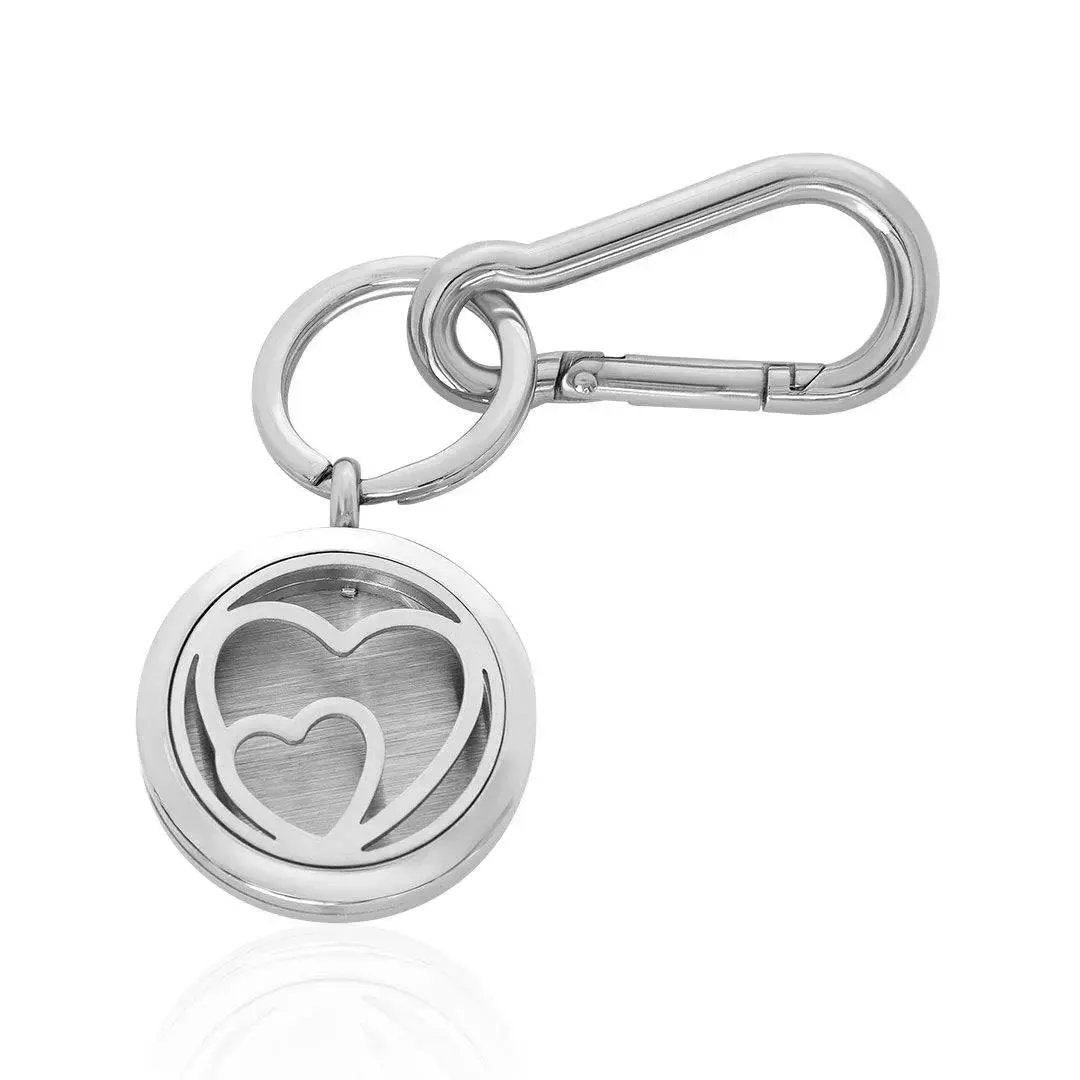 Heart Locket Key Chain FKC045SR Aura Scent