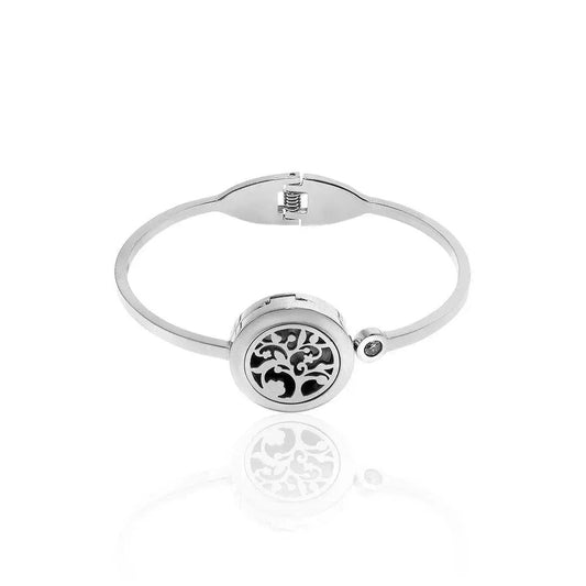 Tree Essential Oil Diffuser Bangle FBR044SR Aura Scent