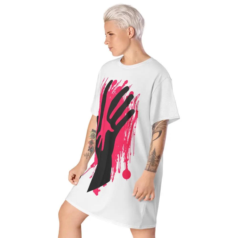 HAND BY HAND T-shirt Dress by Gianneli Fadia, Noura
