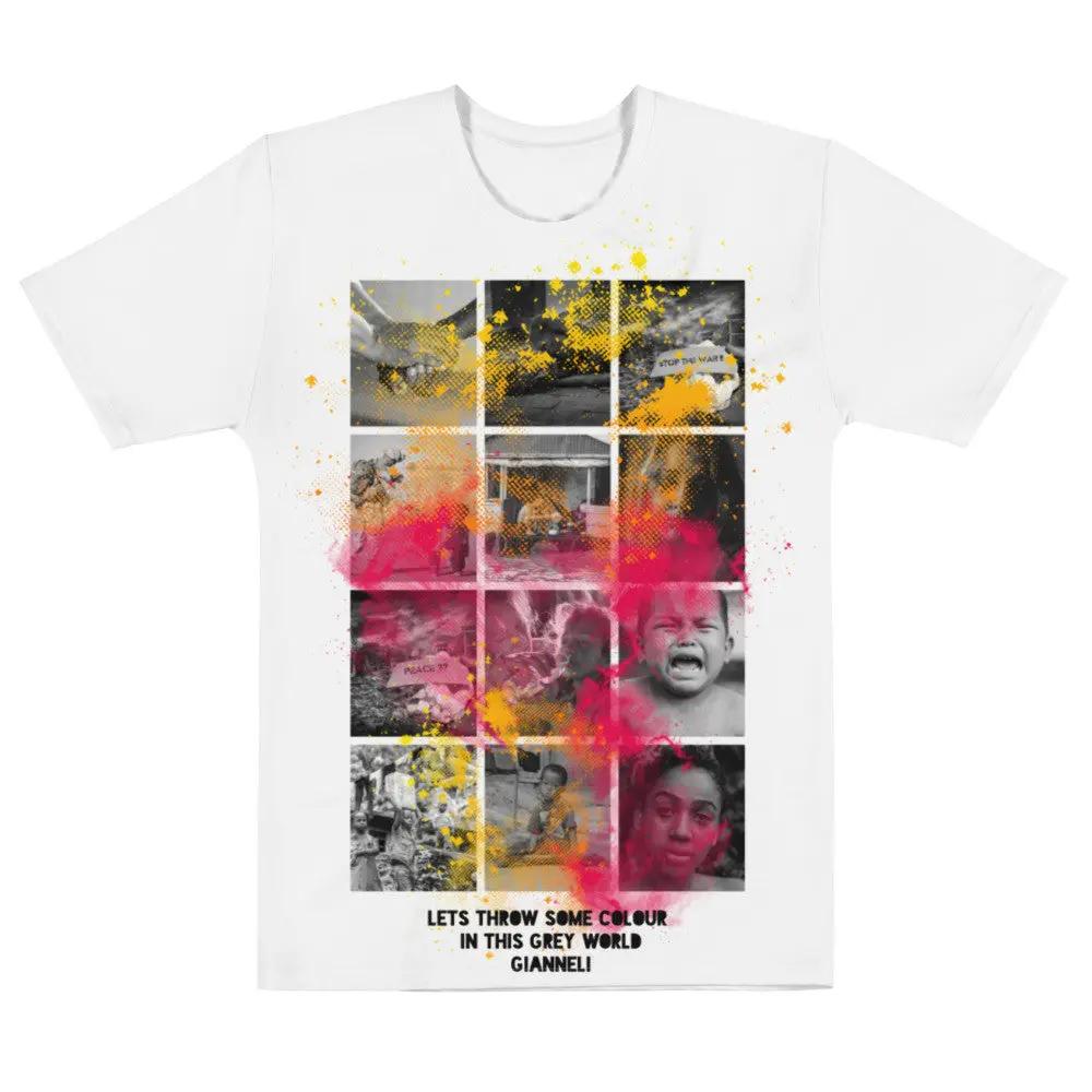 GREY WORLD Men's t-shirt by Gianneli Fadia, Noura