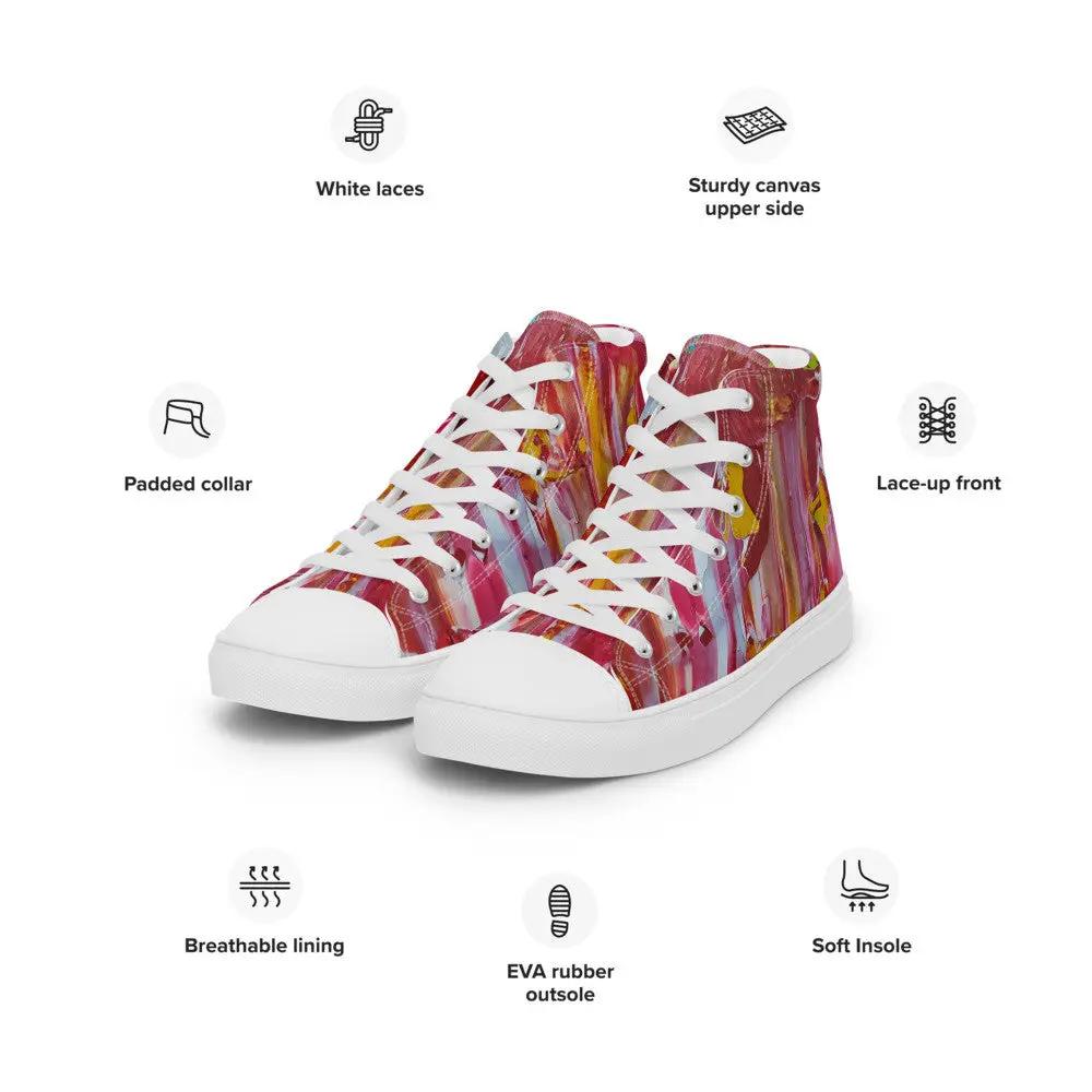 Gianneli Colours Handmade Women’s High Top Canvas Shoes Fadia, Noura