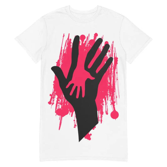 HAND BY HAND T-shirt Dress by Gianneli Fadia, Noura