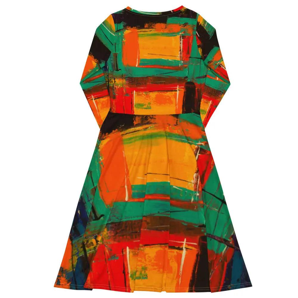 Gianneli Colours Long Sleeve Midi Dress Fadia, Noura