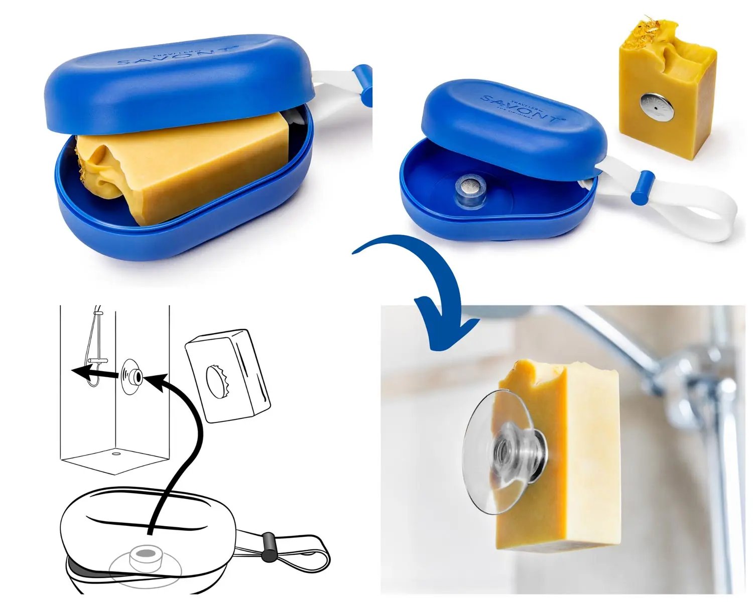 SAVONT Original Traveler Soap Box | Always dry & clean | soap tin case SAVONT